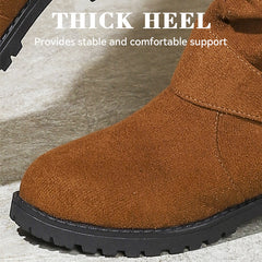 Damskie botki z paskami zapinanymi na klamrę