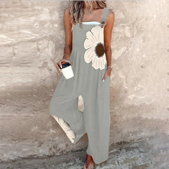 Kombinezon z nadrukiem na szelkach