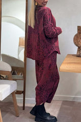 Damski sportowy garnitur w panterkę na co dzień