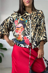Krótka kurtka z nadrukiem tygrysa i lamparta✨