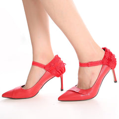 👠Koronkowe paski do butów na wysokim obcasie