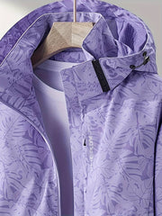 Kamuflażowa kurtka outdoorowa z odpinanym kapturem, damska kurtka przeciwwiatrowa i przeciwdeszczowa, damska odzież outdoorowa