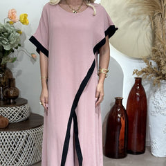 Luźny damski komplet z topem i szerokimi spodniami (2 części)