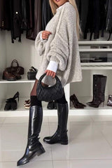 Damski wielokolorowy dwuczęściowy sweter typu pullover