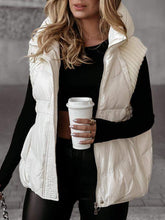 Damska kamizelka z dzianiny, patchworkowej, bawełnianej, bez rękawów