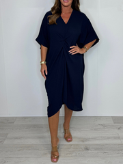 💖 Limitowana wyprzedaż 50% zniżki💖 Sukienka maxi z krótkim rękawem i wiązaniem