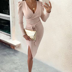 💃Ostatnie dni wyprzedaży - 49% zniżki🎉Seksowna sukienka kopertowa z dekoltem w serek