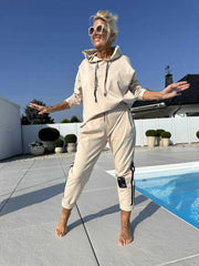 💖Dwuczęściowy zestaw damski z bluzą z kapturem i spodniami dresowymi