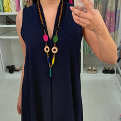 🌿Sukienka bez rękawów z dekoltem w szpic