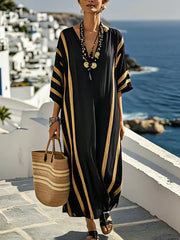 Sukienka damska w kontrastowe paski