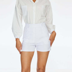 Damskie wygodne spodenki z diagonalu ze stretchem