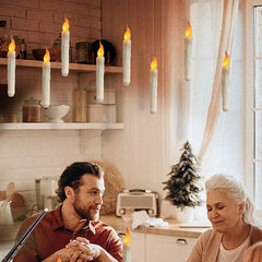 Pływające świece fantasy z pilotem różdżką