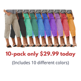 Spodnie cargo Capri ze średnim stanem i zakładkami na dole i wieloma kieszeniami