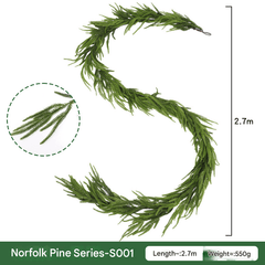 🌲Realistyczny sztuczny wieniec z sosny Norfolk🌿