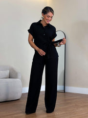 Szykowny zestaw z wiązanym przodem