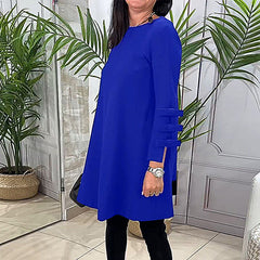 🔥Bestsellery🔥Sukienka do kolan z długim rękawem👗