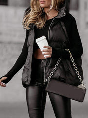 Damska kamizelka z dzianiny, patchworkowej, bawełnianej, bez rękawów