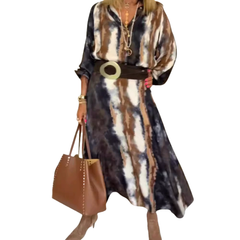 🌸Specjalne oferty wiosenne💐 Elegancka sukienka maxi z nadrukiem tie-dye