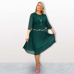 Damska elegancka plisowana zwiewna sukienka