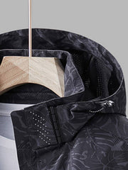 Kamuflażowa kurtka outdoorowa z odpinanym kapturem, damska kurtka przeciwwiatrowa i przeciwdeszczowa, damska odzież outdoorowa