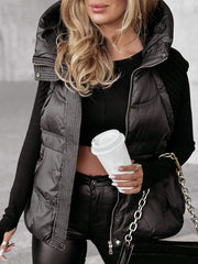 Damska kamizelka z dzianiny, patchworkowej, bawełnianej, bez rękawów