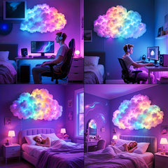 ⏳Ograniczona czasowo zniżka 50%⏰Dekoracja świetlna LED Thundercloud zasilana przez USB, zrób to sam🌈