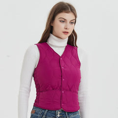 🔥2023 Nowa, jesienna i zimowa kurtka puchowa bez rękawów, pogrubiona kamizelka Sherpa