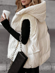 Damska kamizelka z dzianiny, patchworkowej, bawełnianej, bez rękawów