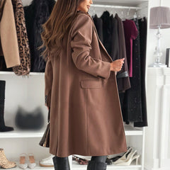 🔥Jesienne i zimowe gorące modele🔥 elegancka damska długa kurtka krawiecka