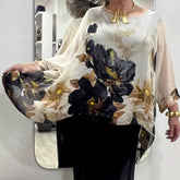 ⏳Ograniczona czasowo oferta specjalna⏰Damska bluzka casualowa z nadrukiem i okrągłym dekoltem