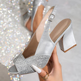 Eleganckie damskie sandały ortopedyczne na grubym obcasie