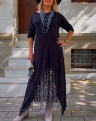 Noczyna sukienka z długim rękawem