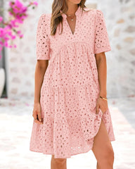 ⏰ Hot Sale Women's elegancka pusta szorstka szorstka mini sukienka