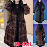 🥻 【M-4XL】 2024 Nowa modna, gruba, ciepła kurtka wiatrówka✨