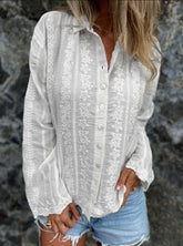 Koszula z haftem kwiatowym