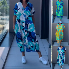 Damska, elegancka elegancka sukienka w dekolcie