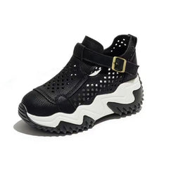 Letnie oddychające, grube, wydrążone buty damskie