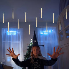 Pływające świece fantasy z pilotem różdżką