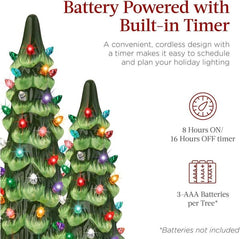 🎁🎄Retro ręcznie malowane choinki stołowe (⏰Ograniczona ilość)