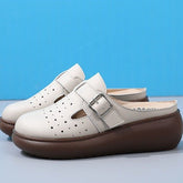 【35-42】Puste, oddychające, grube, miękkie, skórzane kapcie