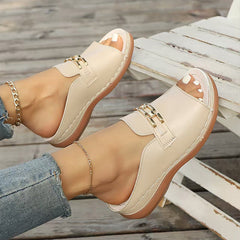 🔥Ostatni dzień 50% zniżki – Sandały ortopedyczne z odkrytym palcem i metalowymi zdobieniami