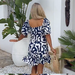 🎀Elegancka damska sukienka z falbanami z nadrukiem