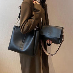 Świetny prezent! Damska torebka na ramię typu crossbody, 2-częściowy zestaw