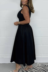 Damska sukienka midi z rozkloszowaną koszulą