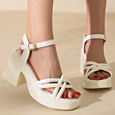 💥2025 Nowa gorąca wyprzedaż💥✨Sandały damskie z odkrytymi palcami i wysokim obcasem do użytku ortopedycznego