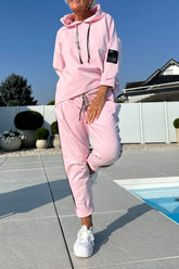 💖Dwuczęściowy zestaw damski z bluzą z kapturem i spodniami dresowymi