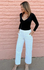 👖2025 GORĄCA WYPRZEDAŻ 50% TANIEJ💷Spodnie z szerokimi nogawkami z elastycznego skośnego materiału