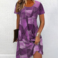 Damska sukienka z patchworkiem