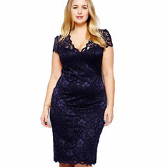 Koronkowa sukienka wieczorna damska w letnim dekolcie w dekolcie