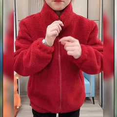 Gruba kurtka polarowa, ciepły płaszcz bawełniany, polar